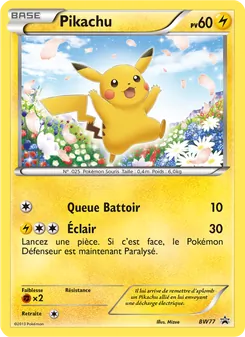 Pikachu, Promo BW, n° BW77