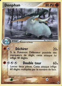 Donphan, EX Rubis & Saphir, n° 17