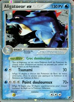 Aligatueur ex, EX Forces Cachées, n° 103