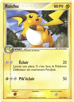 Raichu, EX Fantômes Holon, n° 51