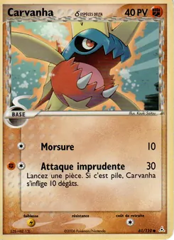 Carvanha δ, EX Fantômes Holon, n° 61
