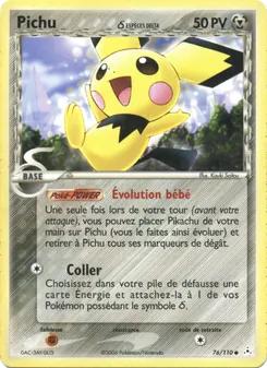 Pichu δ, EX Fantômes Holon, n° 76