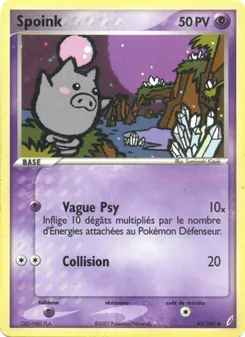 Spoink, EX Gardiens de Cristal, n° 62