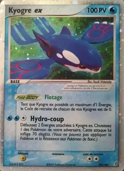 Kyogre ex, EX Gardiens de Cristal, n° 95