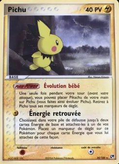 Pichu, EX Tempête de sable, n° 20