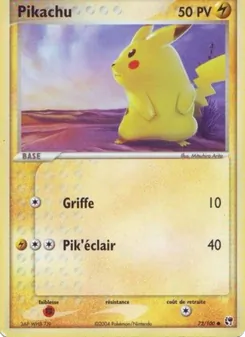 Pikachu, EX Tempête de sable, n° 72