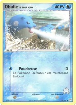 Obalie de Team Aqua, EX Team Magma vs Team Aqua, n° 56