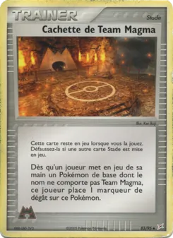 Cachette de Team Magma, EX Team Magma vs Team Aqua, n° 83
