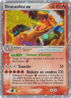 Dracaufeu ex, EX Rouge Feu & Vert Feuille, n° 105