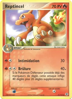Reptincel, EX Rouge Feu & Vert Feuille, n° 31