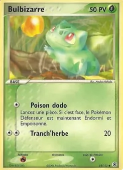 Bulbizarre, EX Rouge Feu & Vert Feuille, n° 54