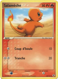 Salamèche, EX Rouge Feu & Vert Feuille, n° 58