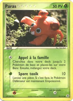 Paras, EX Rouge Feu & Vert Feuille, n° 72