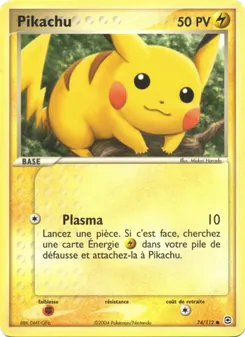 Pikachu, EX Rouge Feu & Vert Feuille, n° 74