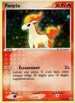 Ponyta, EX Rouge Feu & Vert Feuille, n° 76