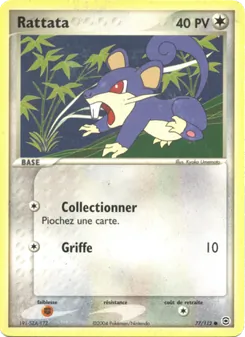 Rattata, EX Rouge Feu & Vert Feuille, n° 77