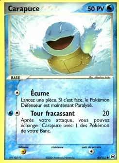 Carapuce, EX Rouge Feu & Vert Feuille, n° 83