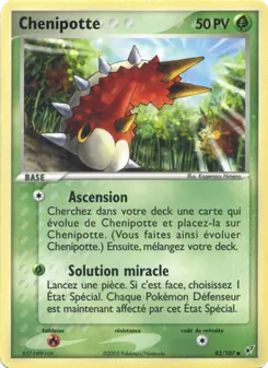 Chenipotte, EX Deoxys, n° 82