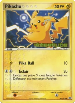 Pikachu, EX Émeraude, n° 60