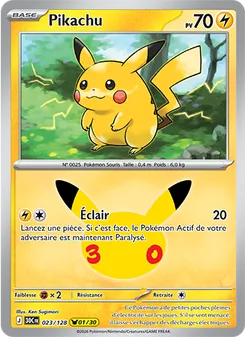 Pikachu, 30ᵉ Anniversaire, n° 023