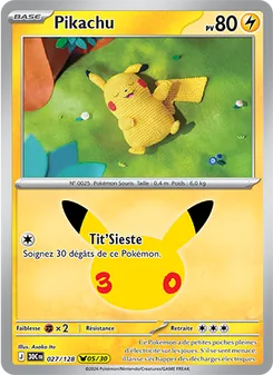 Pikachu, 30ᵉ Anniversaire, n° 027
