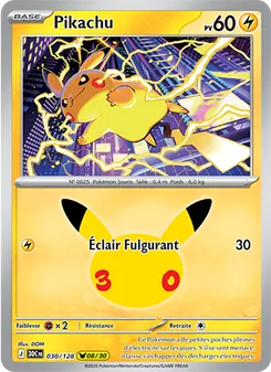 Pikachu, 30ᵉ Anniversaire, n° 030