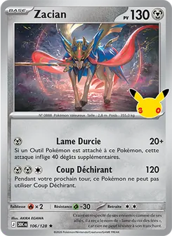 Zacian, 30ᵉ Anniversaire, n° 106
