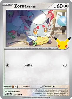 Zorua de Hisui, 30ᵉ Anniversaire, n° 122