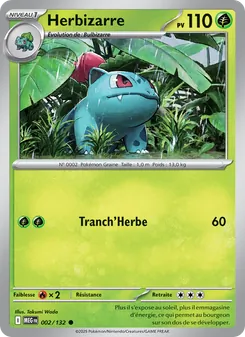 Herbizarre, Méga-Évolution, n° 002