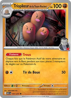 Triopikeur de la Team Rocket, Héros Transcendants, n° 101