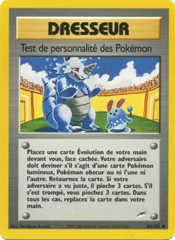 Test de personnalité des Pokémon, Neo Destiny, n° 102
