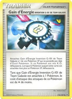 Gain d'Énergie Invention G-101 de Team Galaxie, Platine, n° 116