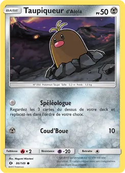 Taupiqueur d’Alola, Soleil et Lune, n° 86