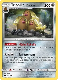Triopikeur d’Alola, Soleil et Lune, n° 87