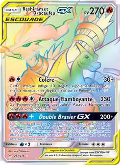 Reshiram et Dracaufeu GX, Alliance Infaillible, n° 217