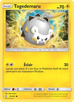 Togedemaru, Éclipse Cosmique, n° 74
