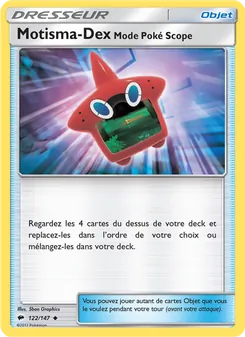 Motisma-Dex – Mode Poké Scope, Ombres Ardentes, n° 122