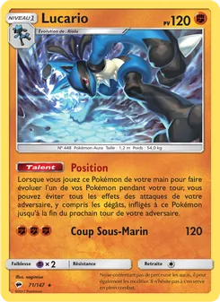 Lucario, Ombres Ardentes, n° 71