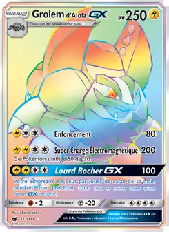 Grolem d’Alola GX, Invasion Carmin, n° 113