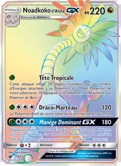 Noadkoko d’Alola GX, Invasion Carmin, n° 118