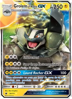 Grolem d’Alola GX, Invasion Carmin, n° 34