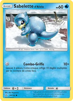 Sabelette d’Alola, Ultra-Prisme, n° 28