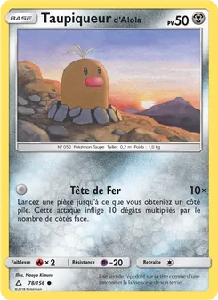Taupiqueur d’Alola, Ultra-Prisme, n° 78