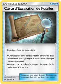 Carte d’Excavation de Fossiles, Lumière Interdite, n° 107