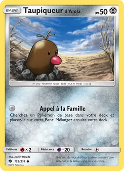 Taupiqueur d’Alola, Tonnerre Perdu, n° 122