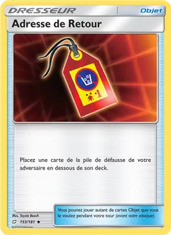 Adresse de Retour, Duo de Choc, n° 153