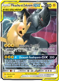 Pikachu et Zekrom GX, Duo de Choc, n° 33