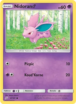 Nidoran♂, Duo de Choc, n° 57
