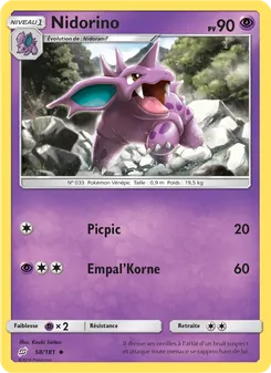 Nidorino, Duo de Choc, n° 58