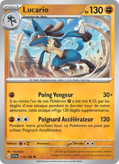 Lucario, Écarlate et Violet, n° 114